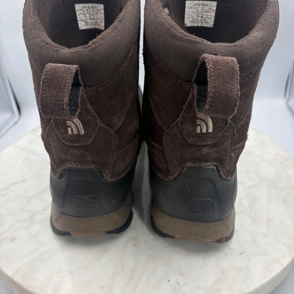 The North Face Winter Boots Mens 11.5 Brown Waterproof Suede Pull On Insulated